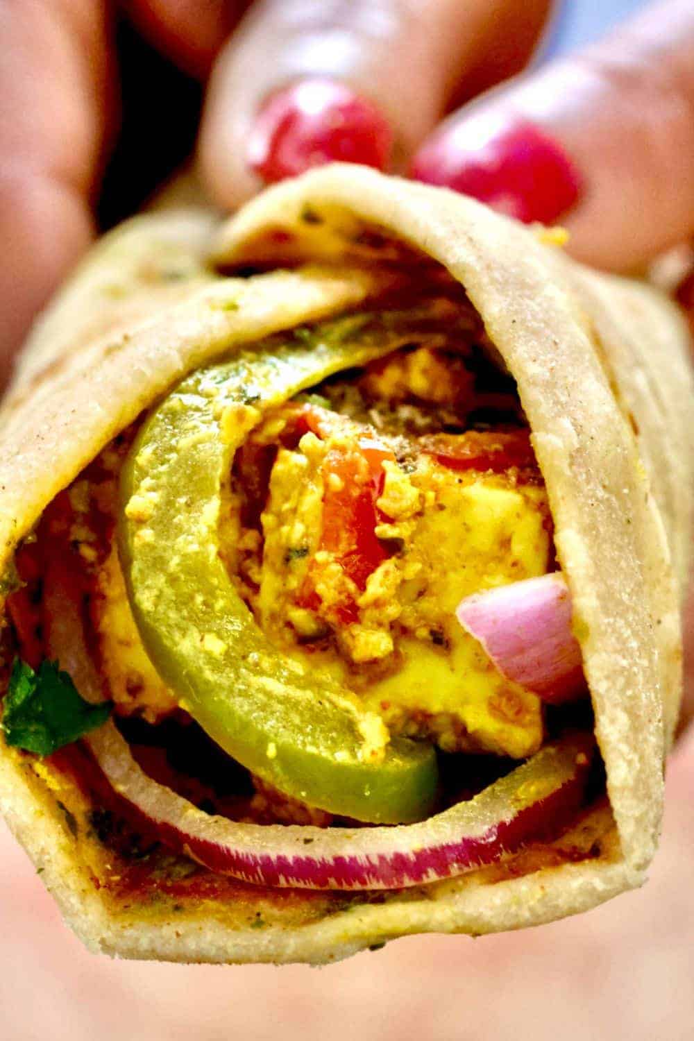 Garlic Paneer Tikka Roll