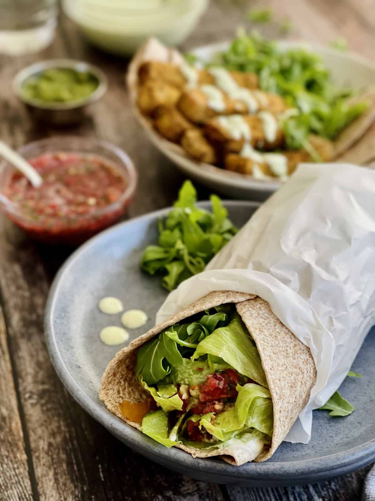 Lemon Garlic Paneer Roll