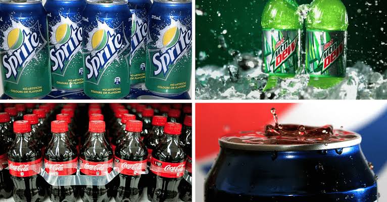 Coke/pepsi/sprite/dew