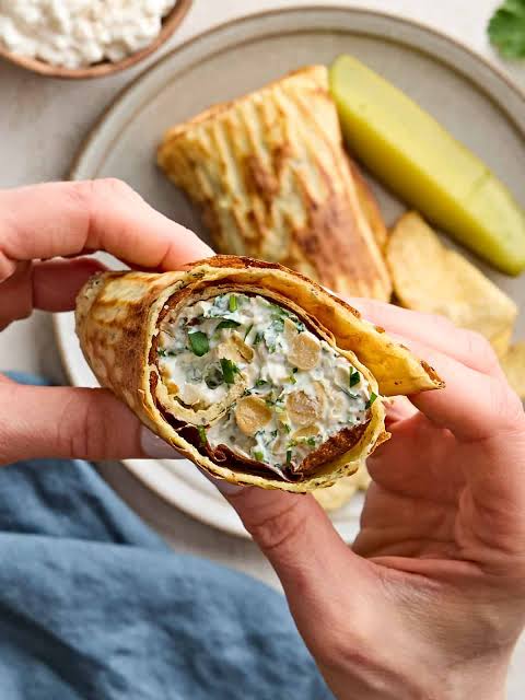 Cottage Cheese Corn Wrap