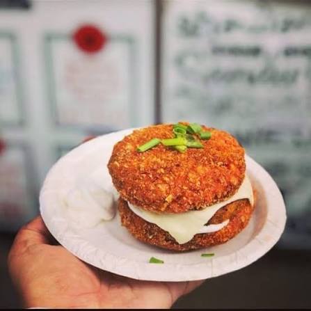Cheese Loaded Kurkure Paneer Burger