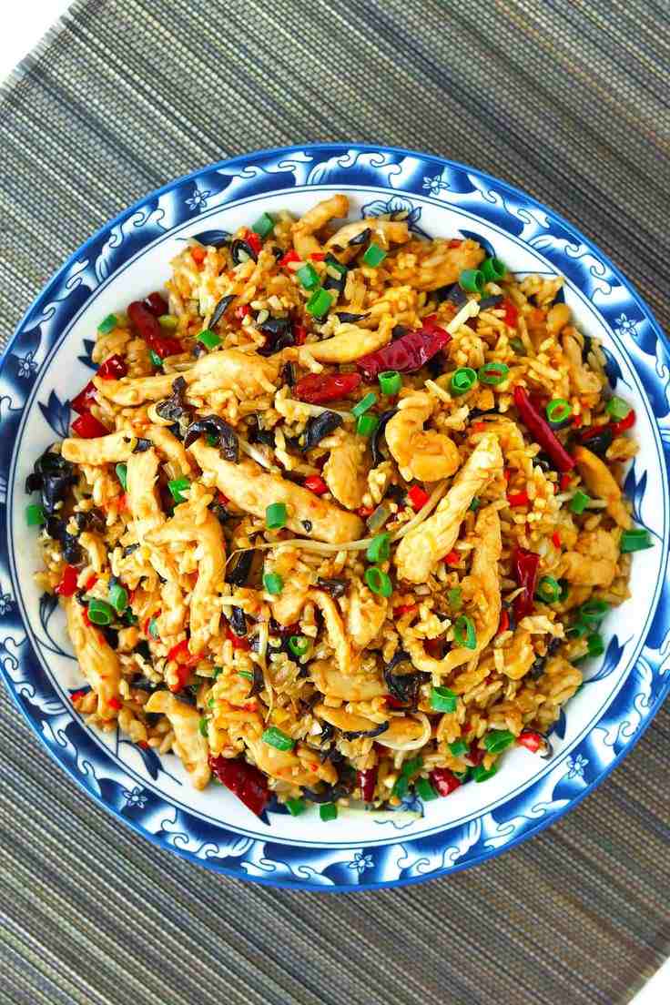 Burnt Chilli Garlic Chicken Fried Rice