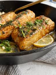 GRILLED FISH WITH LEMON BUTTER SAUCE