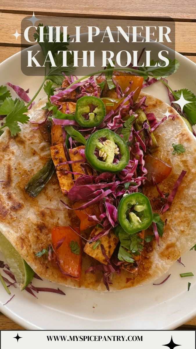 Chilli paneer kathi roll