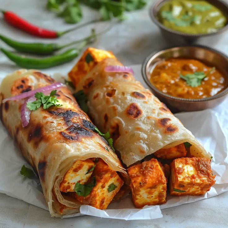 Paneer kathi roll