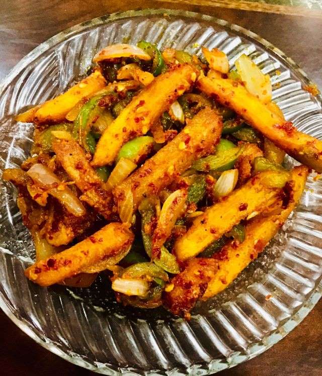 Pere peri fries wrap