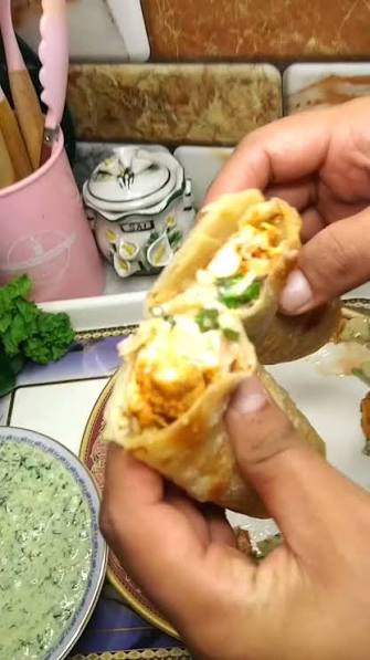 Chicken Afgani Tikka Roll