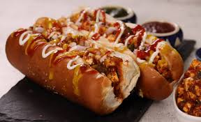 Paneer tikka Hot dog