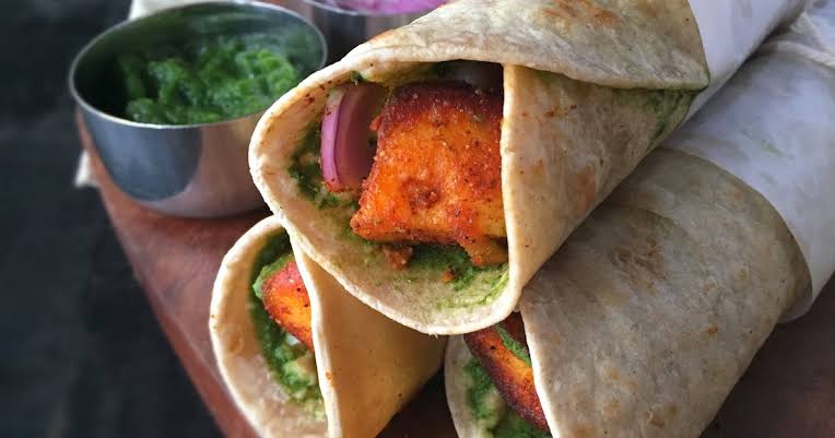 Paneer Tikka Kathi Roll