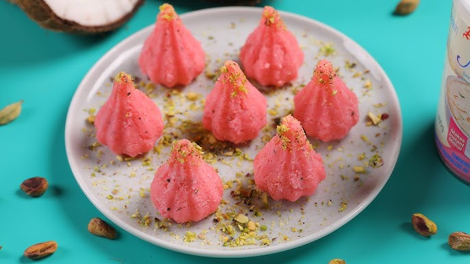 Pink Coconut Modak