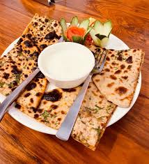 Stuffed Tandoori Paratha with Curd