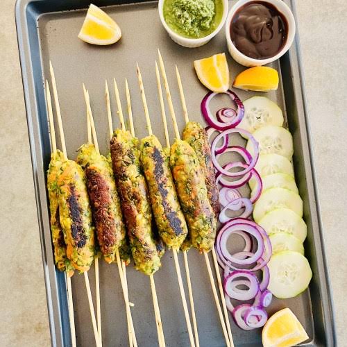 Vegetable Cheese Seekh Kabab