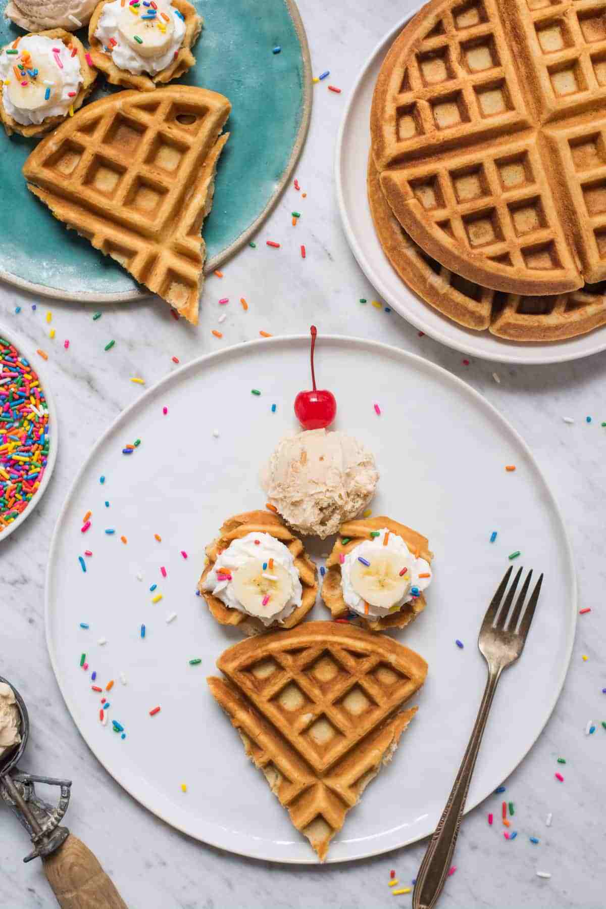 Waffle with Ice Cream