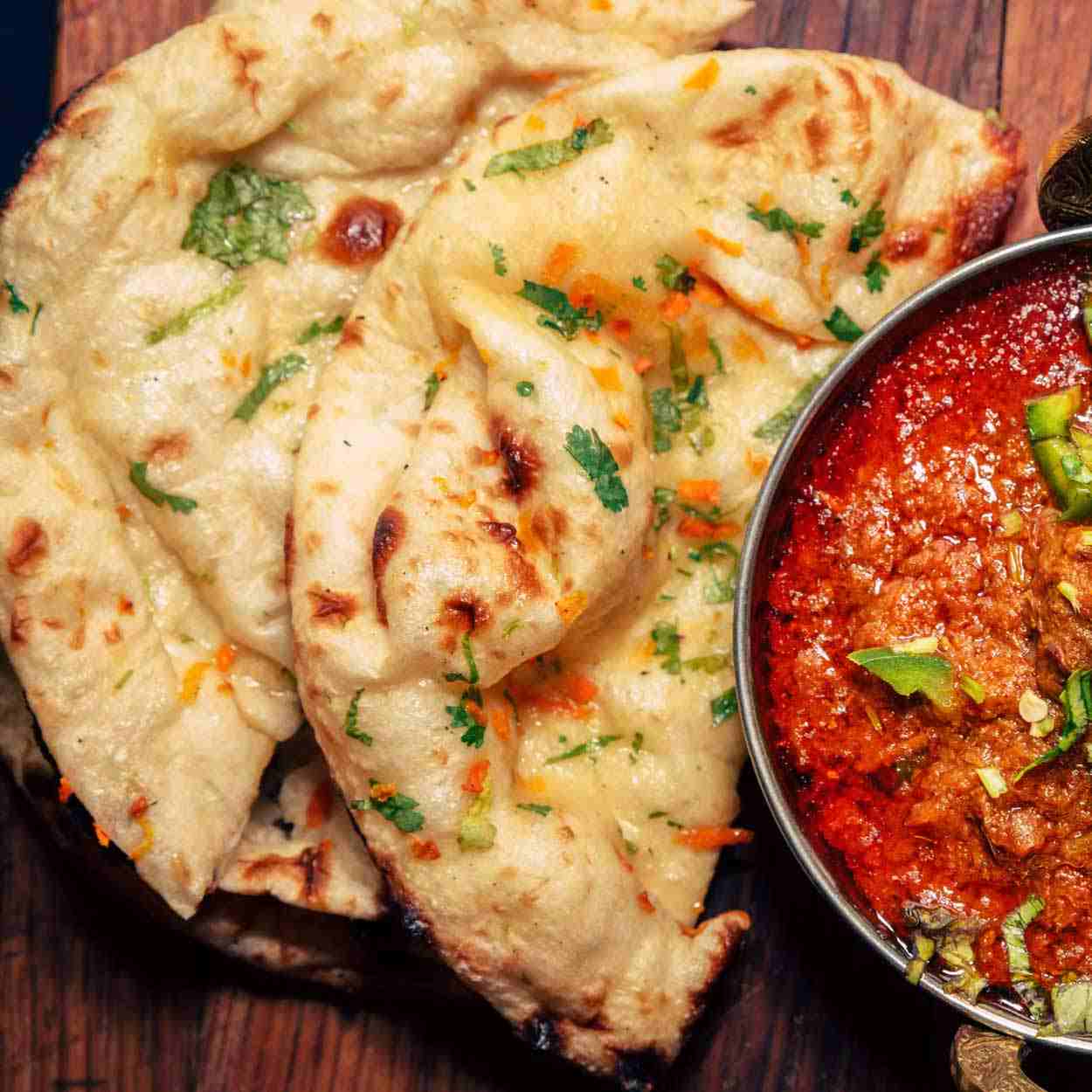keema naan with gravy