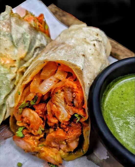 Veg Chicken Tikka Roll
