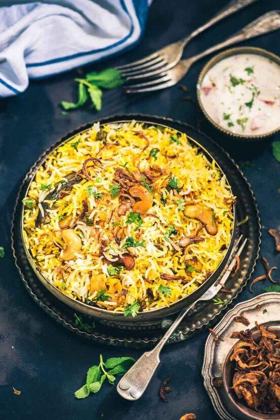 Veg Creamy Chicken Biryani