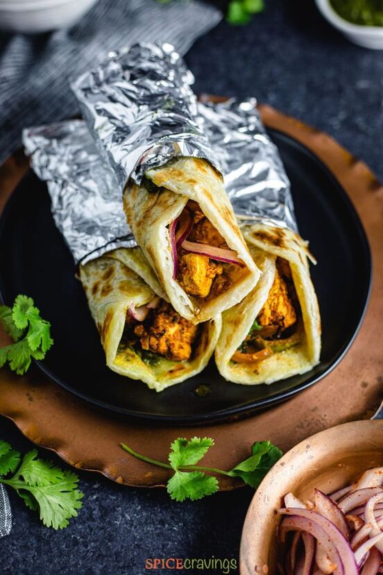 Veg Garlic Chicken Roll