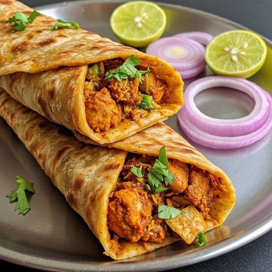 Veg Lemon Garlic Chicken Roll