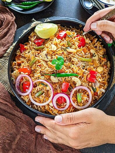 Veg Spicy Chicken Biryani