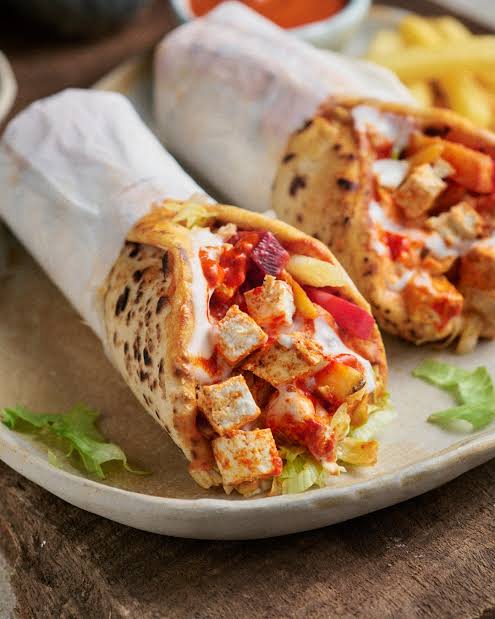 Cheesy Paneer Shawarma