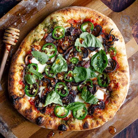 Cheese Onion & Mushroom Pizza