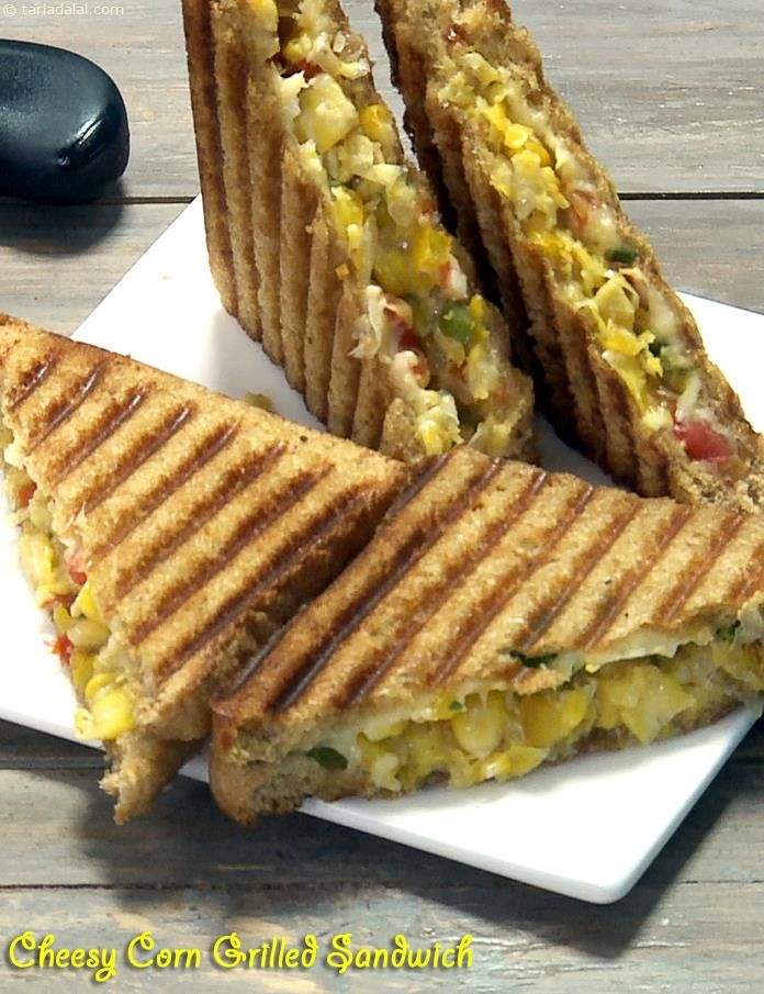 American Cheese Corn Grilled Sandwich