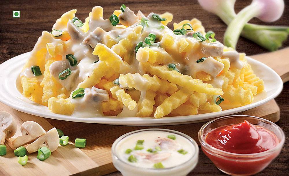 Mushroom and Cheese Loaded Curly