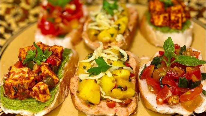 Paneer Tikka Bruschetta