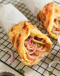 Chicken shami kabab roll