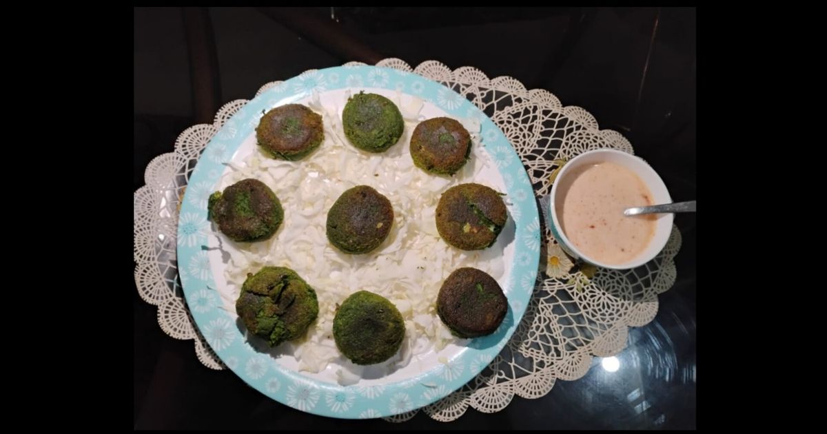 Palak cheese kebab