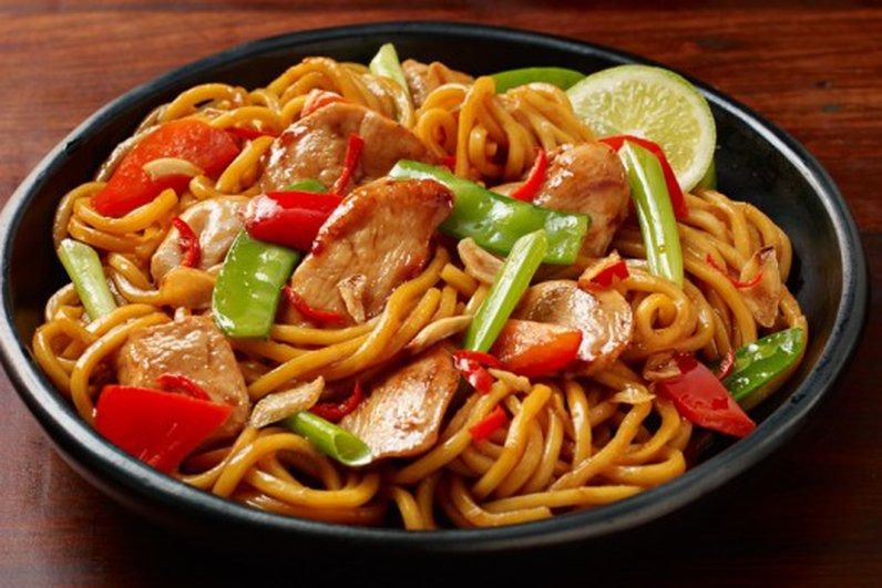 Chilli Garlic chicken noodles