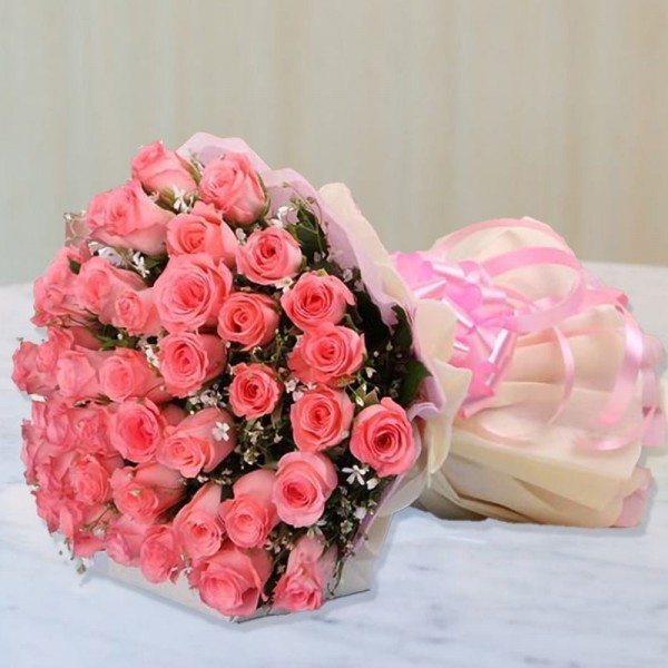50 pink rose bouquet
