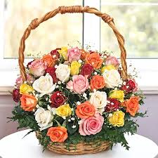 Basket flower bouquet
