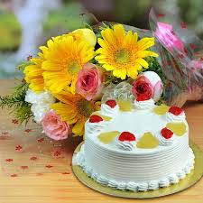 Cake with flowers