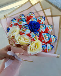Kinder joy white rose bouquet