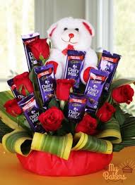 Teddy rose chocolate bouquet