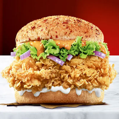 TANDOORI ZINGER CHICKEN BURGER